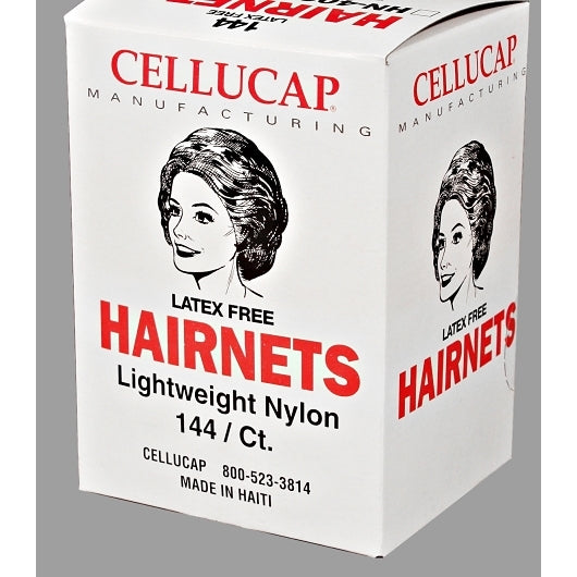 Cellucap 28 Inch Nylon Dark Brown Disposable Hairnet-144 Each-10/Case