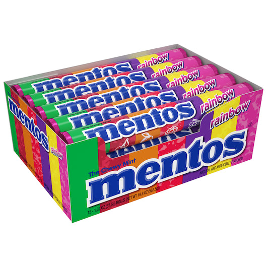 Mentoes Box Mentos Rainbow Roll Vertical Showbox-1.32 oz.-15/Box-24/Case MPN# 70003 ...
