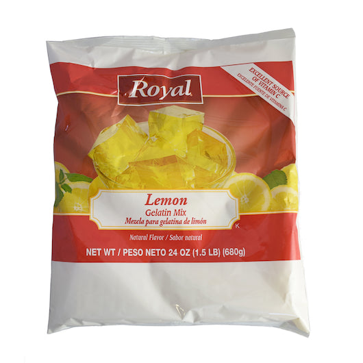Royal Lemon Flavored Gelatin Mix-24 oz.-6/Case