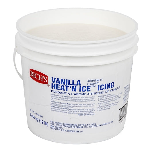 Rich's Vanilla Heat 'N Ice Icing-12 lb.-1/Case