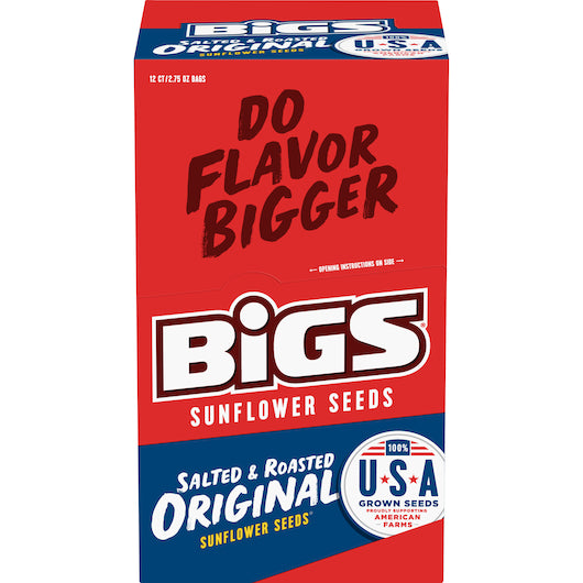 Bigs Original Roasted & Salted Sunflower Seeds-2.75 oz.-12/Box-6/Case