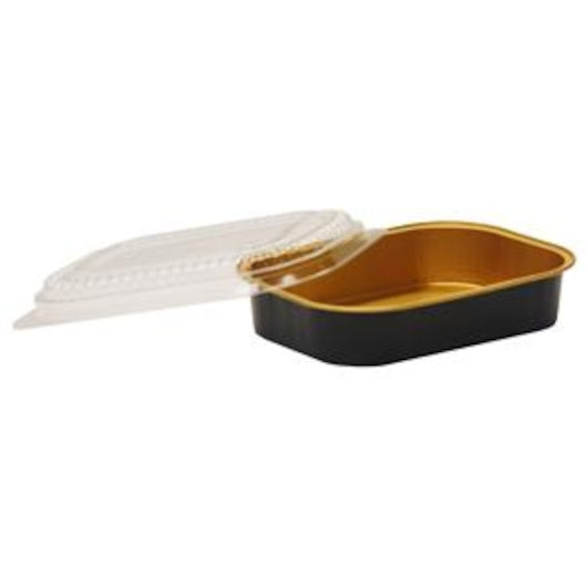 Handi-Foil Gourmet-To-Go Small Black Gold With Lid Combo-100 Each-1/Case