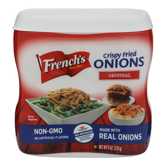 French's Onion French Fried Salad Topping Shaker-6 oz.-16/Case