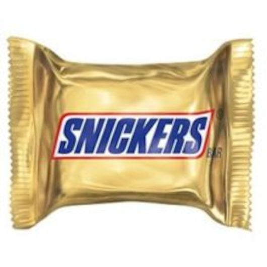 Snickers Mini Letter Snickers Minis Chocolate Candy-20 lb.-1/Case MPN# 107571 – Round Eye Supply