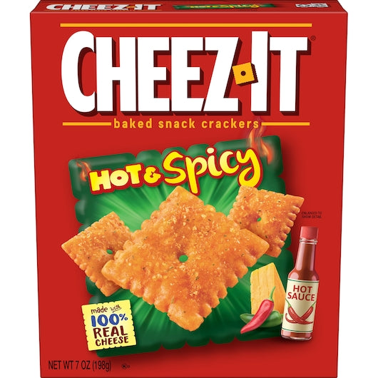 Cheez-It Hot & Spicy Tabasco Cracker-7 oz.-12/Case