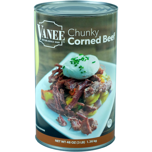 Vanee Chunky Corned Beef-48 oz.-6/Case