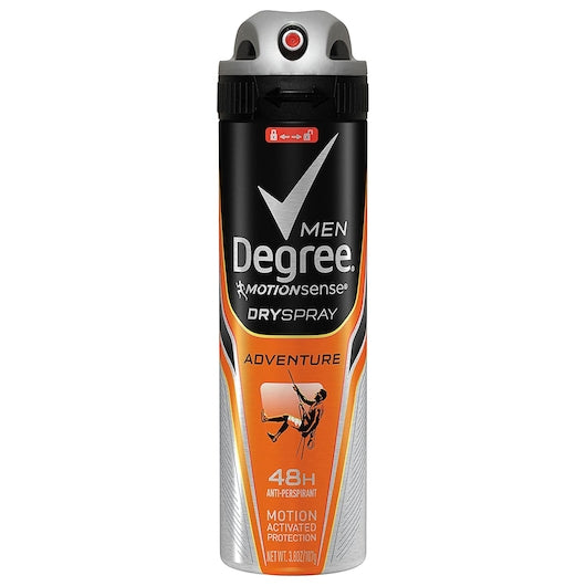 Degree Men Motion Sense Adventure Dry Spray Anti-Perspirant-3.8 oz.-3/Box-4/Case