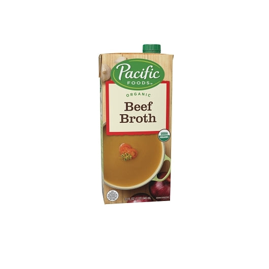 Pacific Foods Organic Beef Broth-32 fl oz.-12/Case