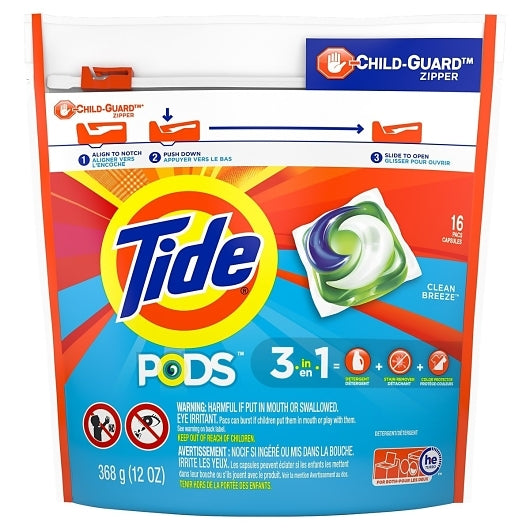 Tide Laundry Detergent Liquid Poncho Hood Ocean Mist 6/12 Oz.