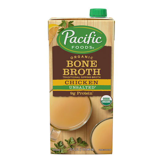 Pacific Foods Organic Chicken Bone Broth-32 oz.-12/Case