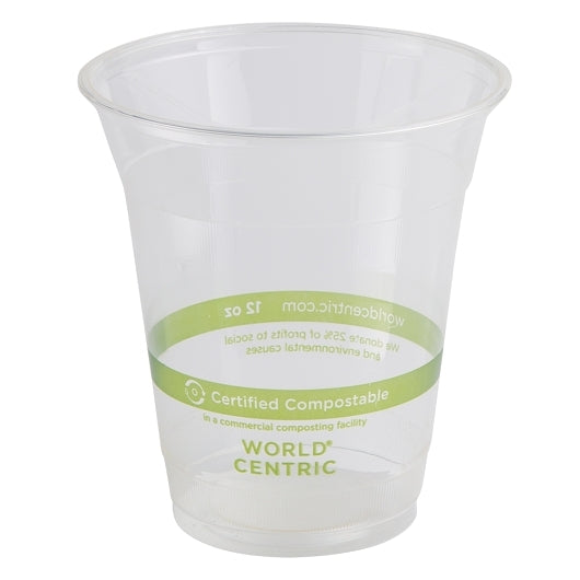World Centric 12 oz. Ingeo Compostable Clear Cup-50 Each-20/Case