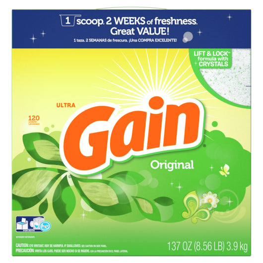 Gain Detergent Powder Regular High Suds-8.56 lb.-2/Case
