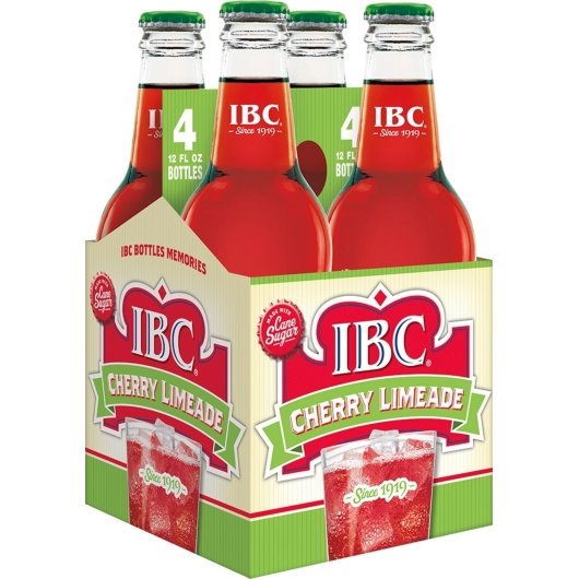 Ibc Cherry Limeade With Sugar Glass Bottle-12 fl oz.-24/Case