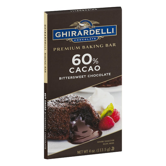 Ghirardelli Baking Bar 60% Cacao Bittersweet-4 oz.-12/Case