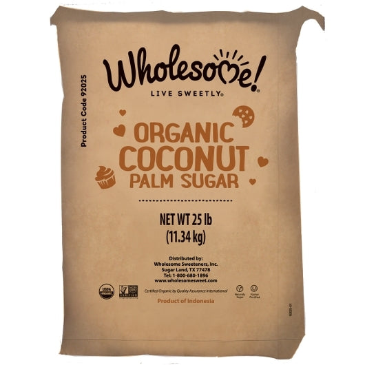 Wholesome Sweetener Organic Sugar Coconut Palm-25 lb.