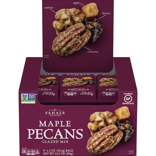 Sahale Maple Pecan Glazed Mix-1.5 oz.-9/Box-12/Case