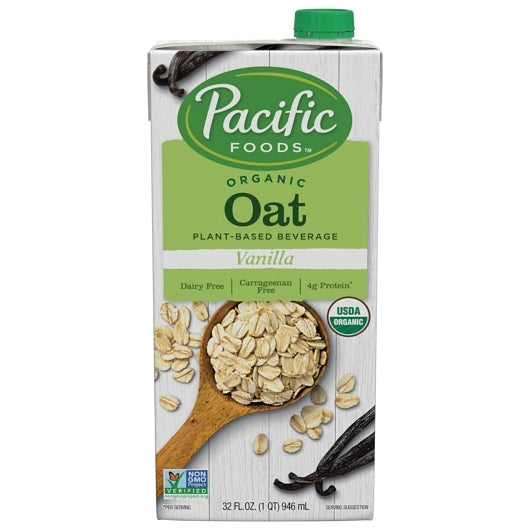 Pacific Foods Organic Oat Vanilla-32 fl oz.s-12/Case