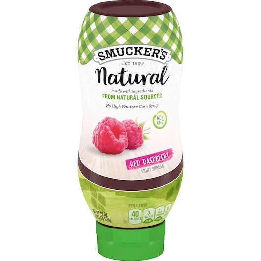 Smucker's Jam Natural Red Raspberry Squeeze 12/19 Oz.