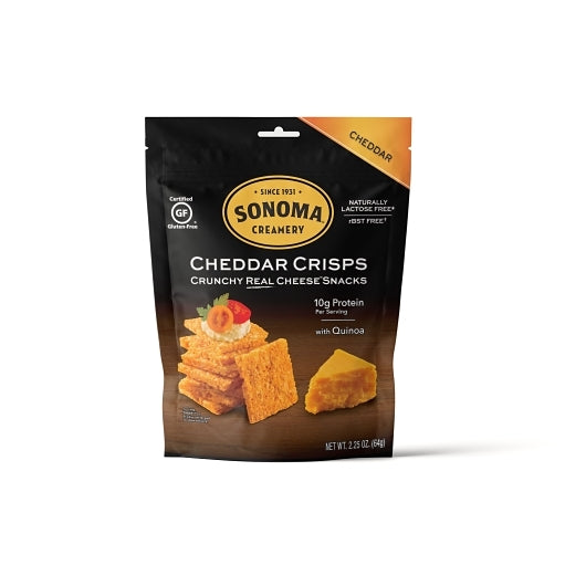 Sonoma Creamery Crisps Crisps Cheddar 12 2.25 oz.-2.25 oz.-12/Case