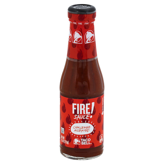 Taco Bell Fire Sauce Hot Sauce Bottle-7.5 oz.-12/Case