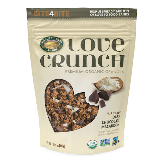 Love Crunch Dark Chocolate Macaroon Organic Granola Pouch-11.5 oz.-6/Case