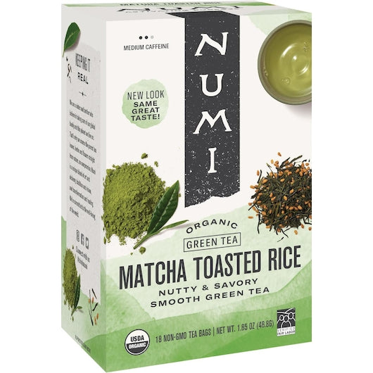 Numi Matcha Toasted Rice Green Tea-18 Each-6/Case