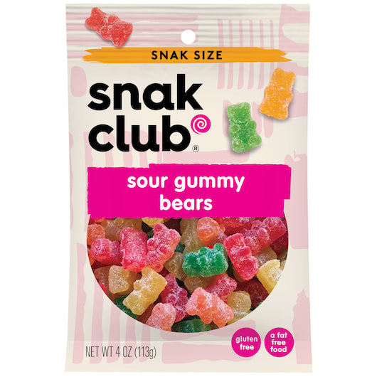 Snak Club Century Snacks Sour Gummy Worms-4 oz.-12/Case
