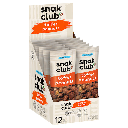 Snak Club Grab & Go Toffee Peanuts-0.13 lb.-12/Box-12/Case