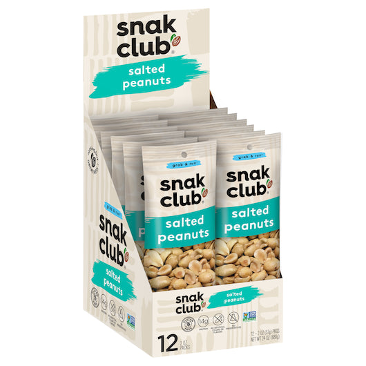Snak Club Grab & Run Salted Peanuts-0.13 lb.-12/Box-12/Case MPN ...