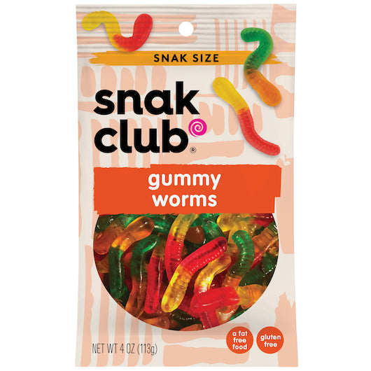 Snak Club Gummy Worms-4 oz.-12/Case