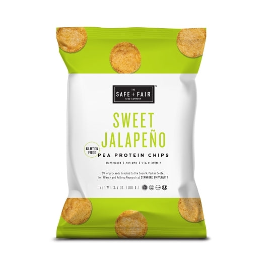 Safe + Fair Pea Protein Chips- Sweet Jalapeno-3.5 oz.-12/Case
