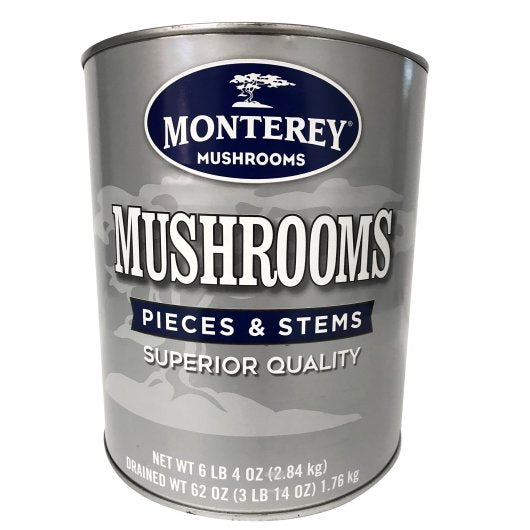 Monterey Superior Mushrooms Pieces & Stems-100 oz.-6/Case