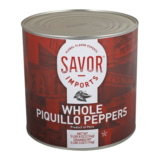 Savor Imports Whole Piquillo Peppers-3 Kilogram-6/Case