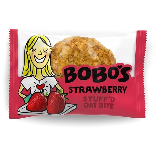 Bobo's Oat Bars Strawberry Stuff'd Bars-1.3 oz.-25/Box-3/Case