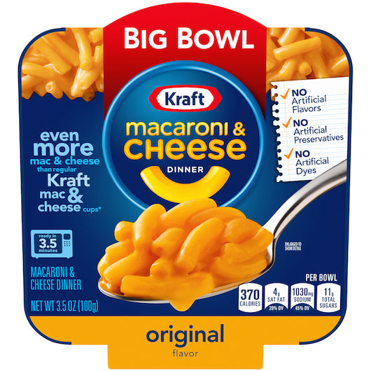 Kraft Easy Mac Macaroni & Cheese Bowl Original-3.5 oz.-6/Case