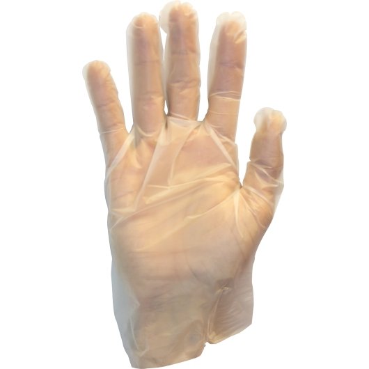 The Safety Zone Polyethylene Glove Clear Stretch Small-1 Each-100/Box-10/Case