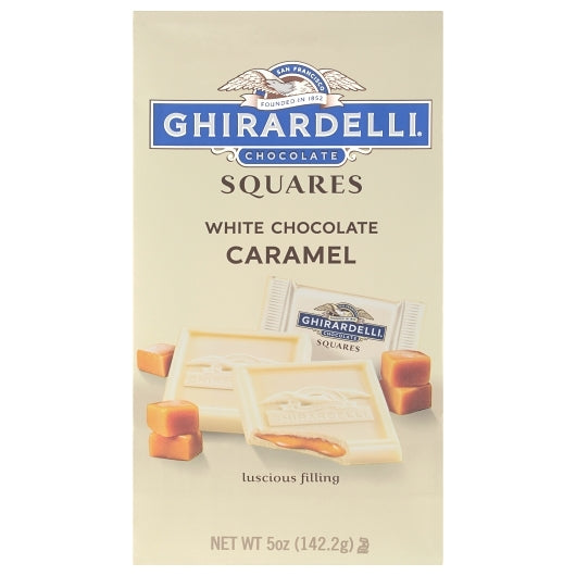 Ghirardelli White Chocolate Caramel Squares Bag-5 oz.-6/Case