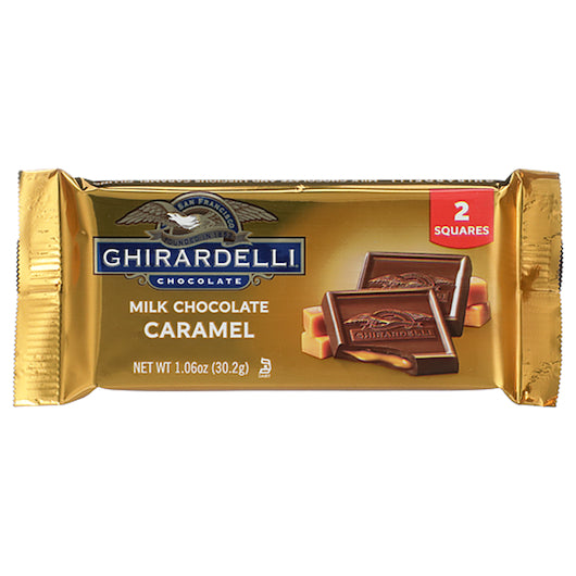 Ghirardelli Milk Chocolate Caramel Square-1.06 oz.-16/Box-2/Case