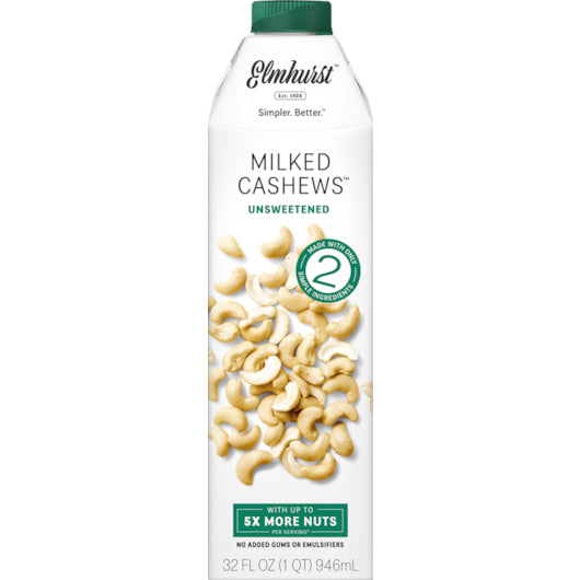 Elmhurst Milked Unsweetened Cashew Milk-32 fl oz.-6/Case