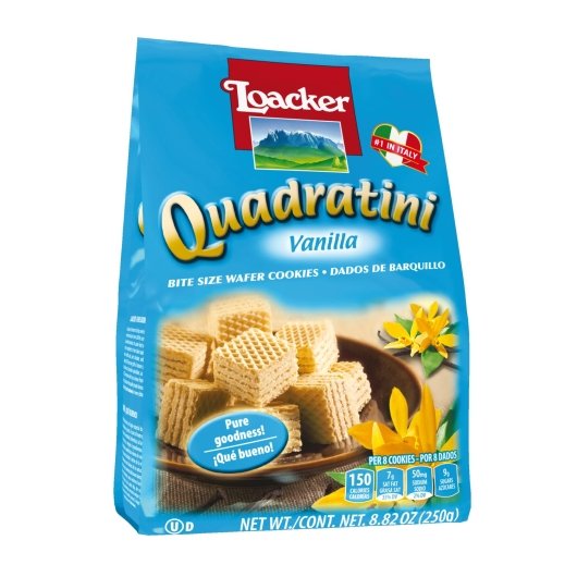 Loacker Quadratini Vanilla 250 Grams-8.82 oz.-6/Case