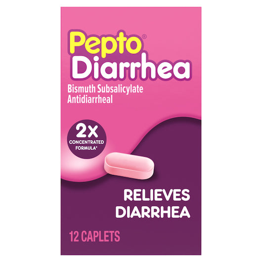 Pepto Diarrhea Caplets-12 Count-4/Box-6/Case