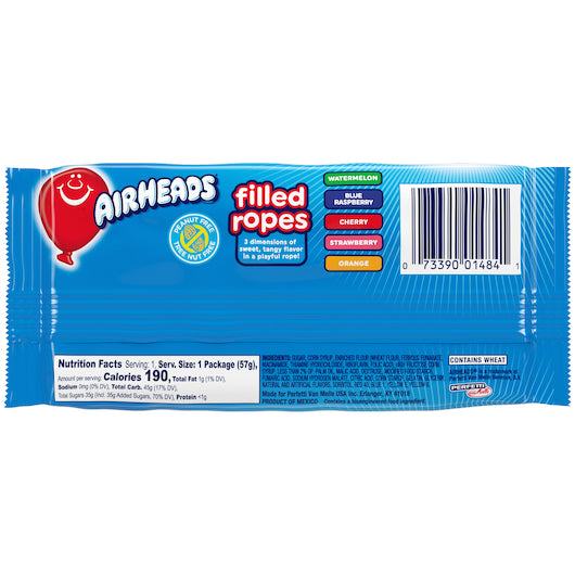 Airhead Ropes Andy Airheads Rope-2 oz.-18/Box-8/Case MPN# 67274 – Round Eye Supply