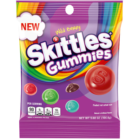 Skittles Wild Berry Gummies Pack-5.8 oz.-12/Case