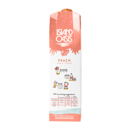 Island Oasis Peach Puree Mix-1 Liter-12/Case