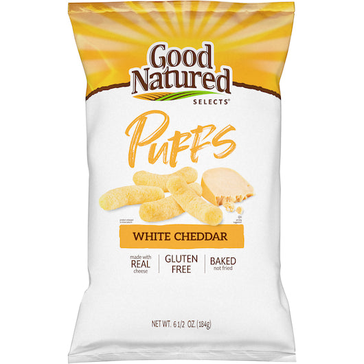 Good Natured Puffs White Cheddar-6.5 oz.-6/Case