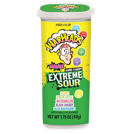 Warheads Extreme Sour Hard Candy Minis-1.75 oz.-18/Box-8/Case