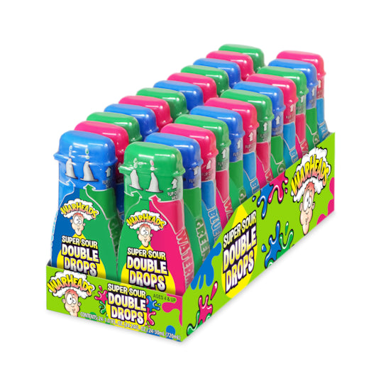 Warheads Super Sour Double Drops-1.01 fl oz.s-24/Box-8/Case