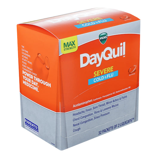 Vicks Dayquil Severe Multi Symptom Box-2 Count-32/Box-12/Case