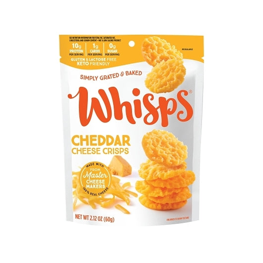 Whisps Cheddar Cheese Crisps-2.12 oz.-6/Case