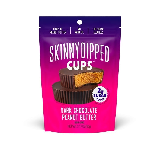 Skinny Dipped Dark Chocolate Peanut Butter Cups-3.17 oz.-10/Case